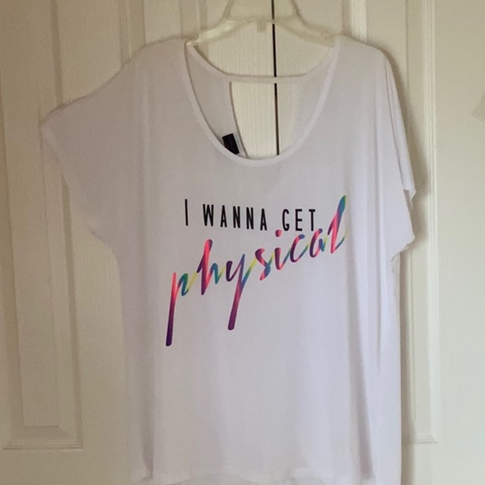 Materiall Girl Active Tee “I Wanna Get Physical” = 3X - EUC